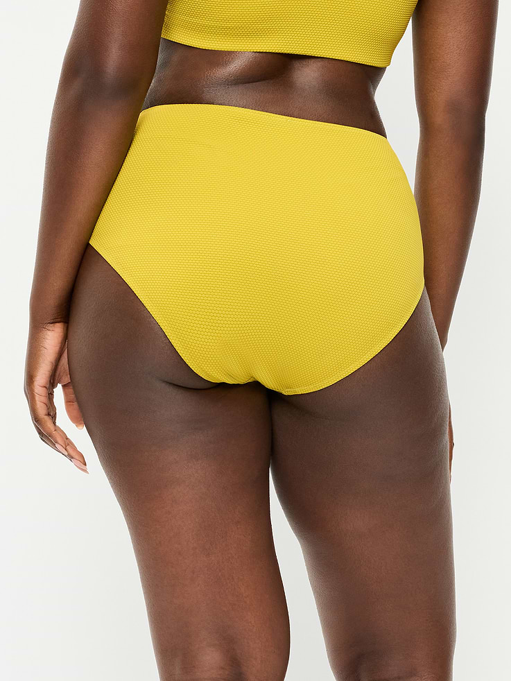 Image number 3 showing, High-Waisted Pique Bikini Swim Bottoms