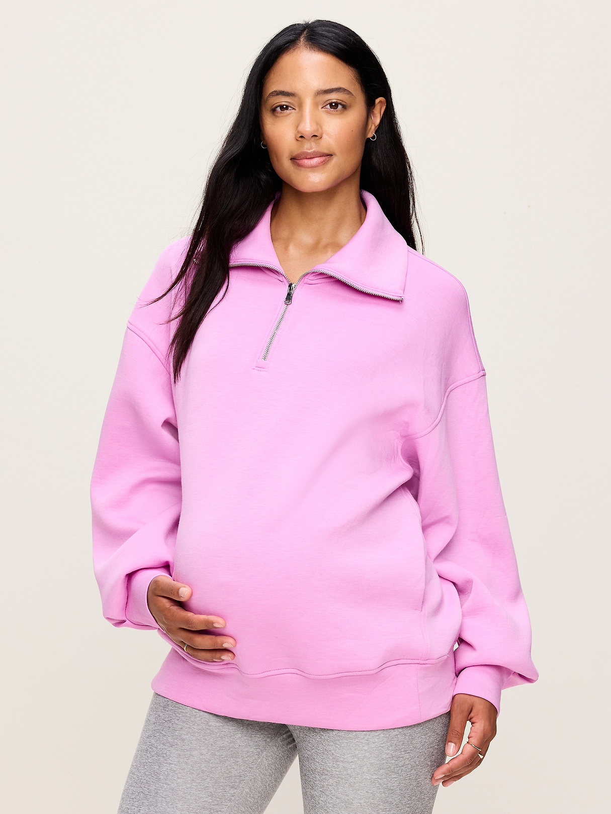 Maternity Bounce Fleece Half-Zip Pullover | Old Navy