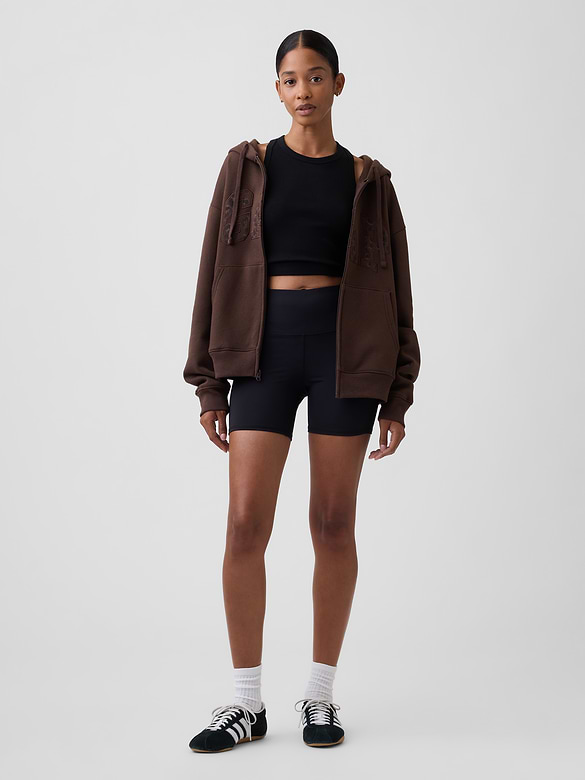 Relaxed Gap Logo Zip Hoodie