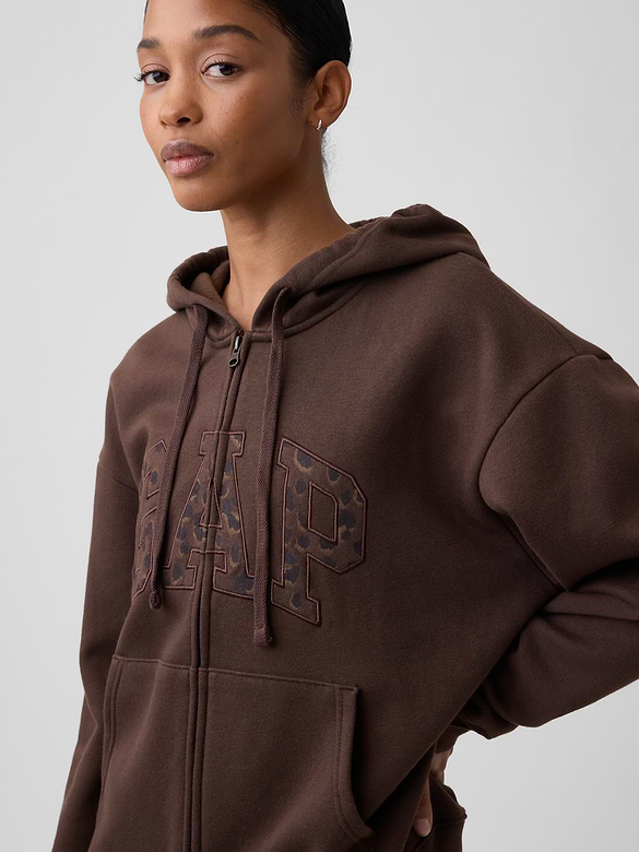 Relaxed Gap Logo Zip Hoodie