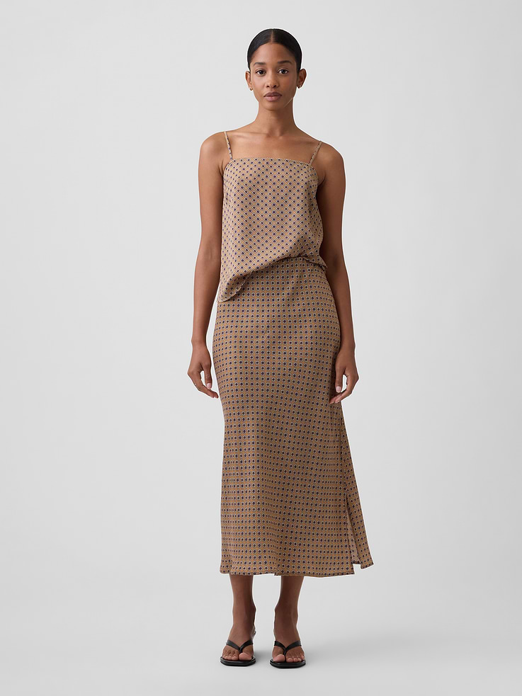 Image number 1 showing, Satin Pull-On Maxi Skirt