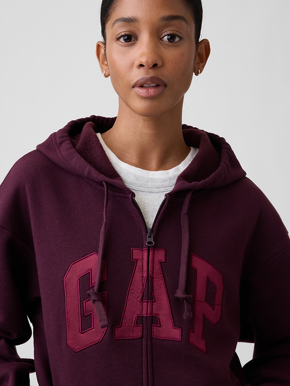 Relaxed Gap Logo Zip Hoodie