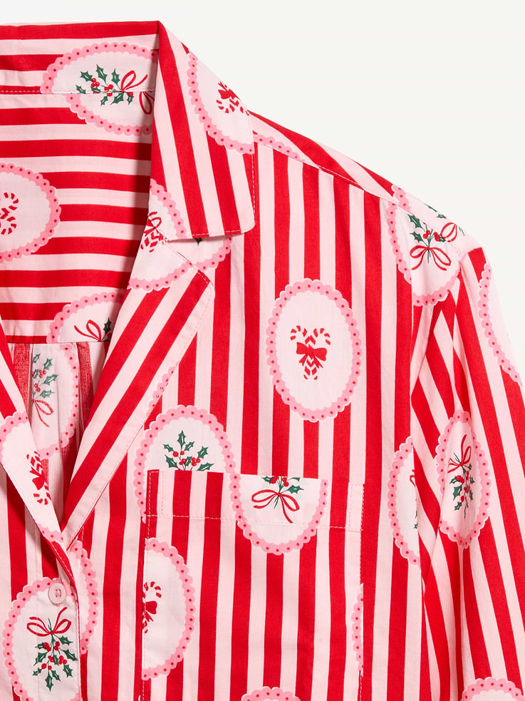 Image 4 of 8, Poplin Pajama Pant Set