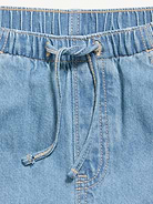 L'image numéro 3 présente Jean en denim coupe très généreuse à jambe large à taille extensible pour fille