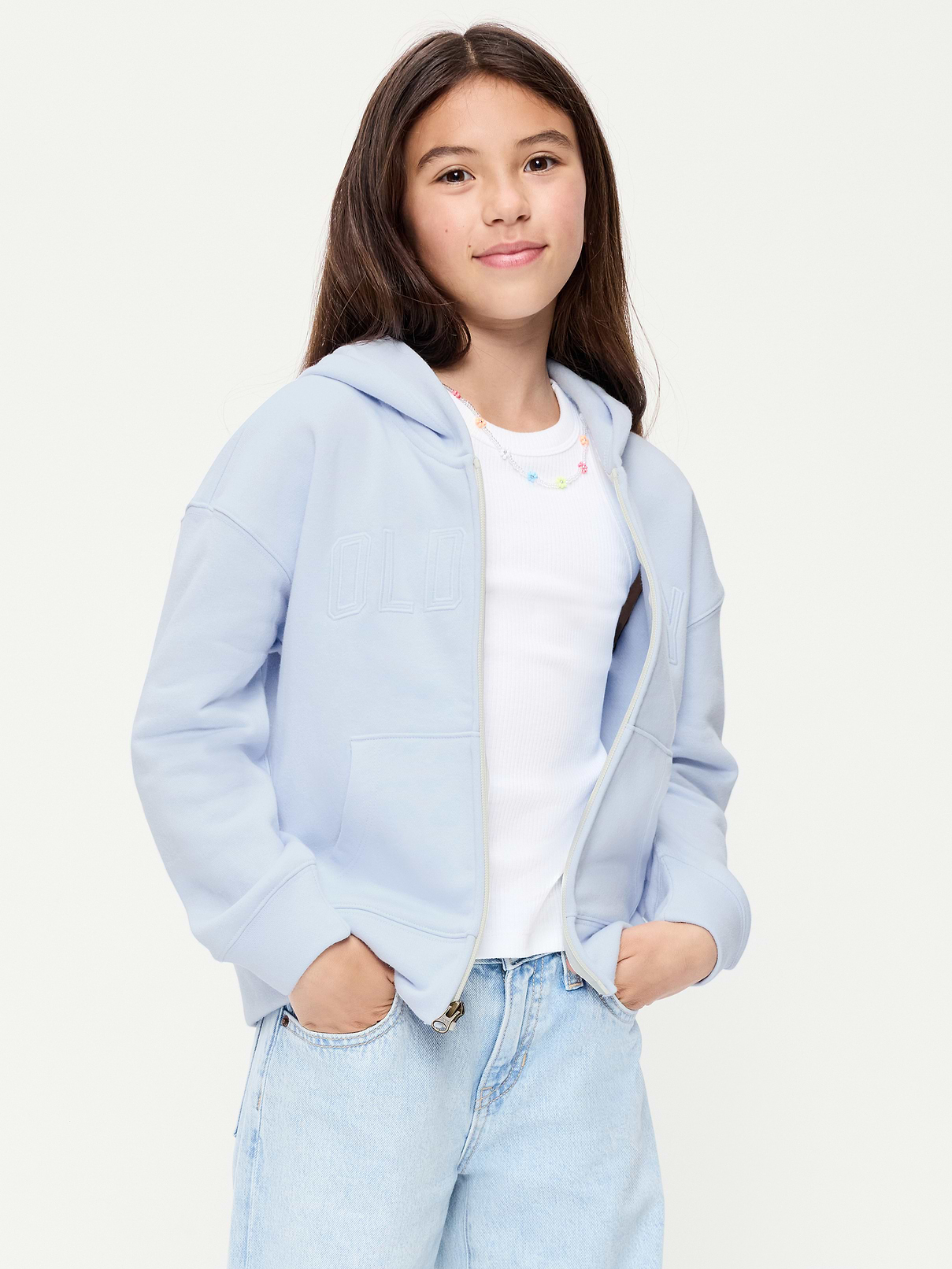 Image number 1 showing, Logo-Graphic Zip Hoodie for Girls