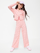 Image number 3 showing, Foldover Jersey Knit Wide-Leg Pants for Girls