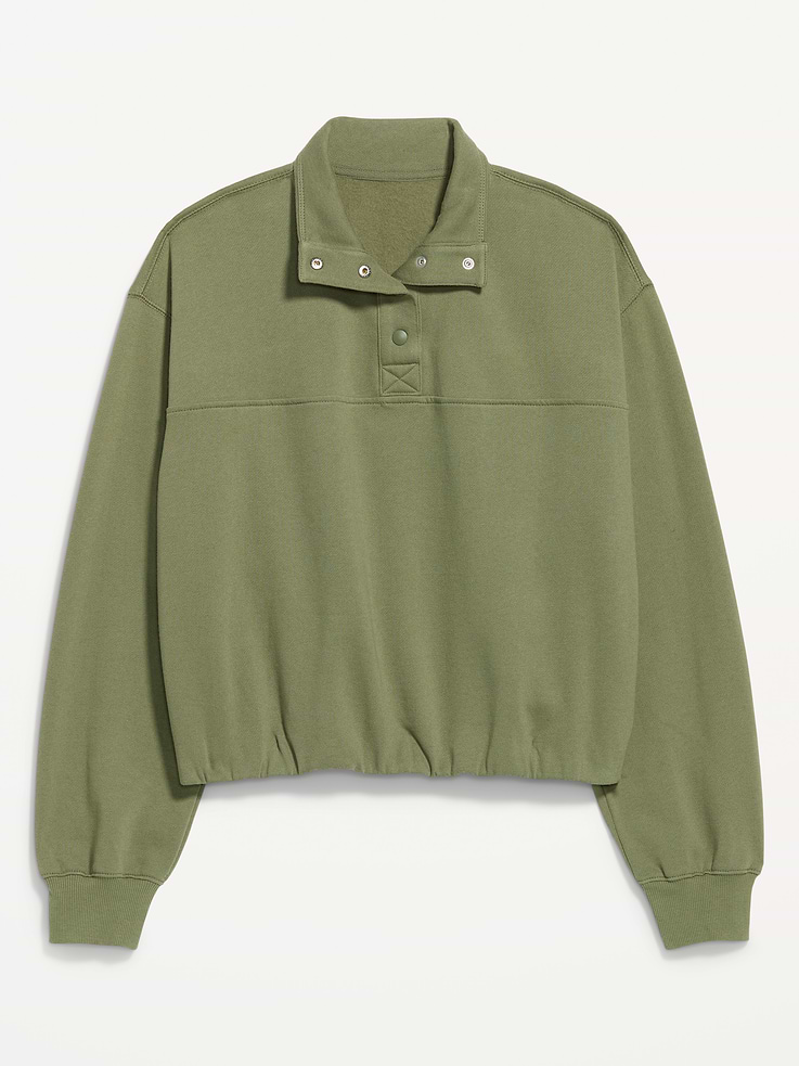 Image 4 of 6, SoComfy Funnel-Neck Sweatshirt