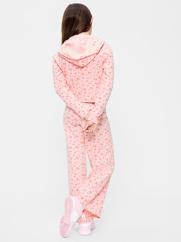 Foldover Jersey Knit Wide-Leg Pants for Girls