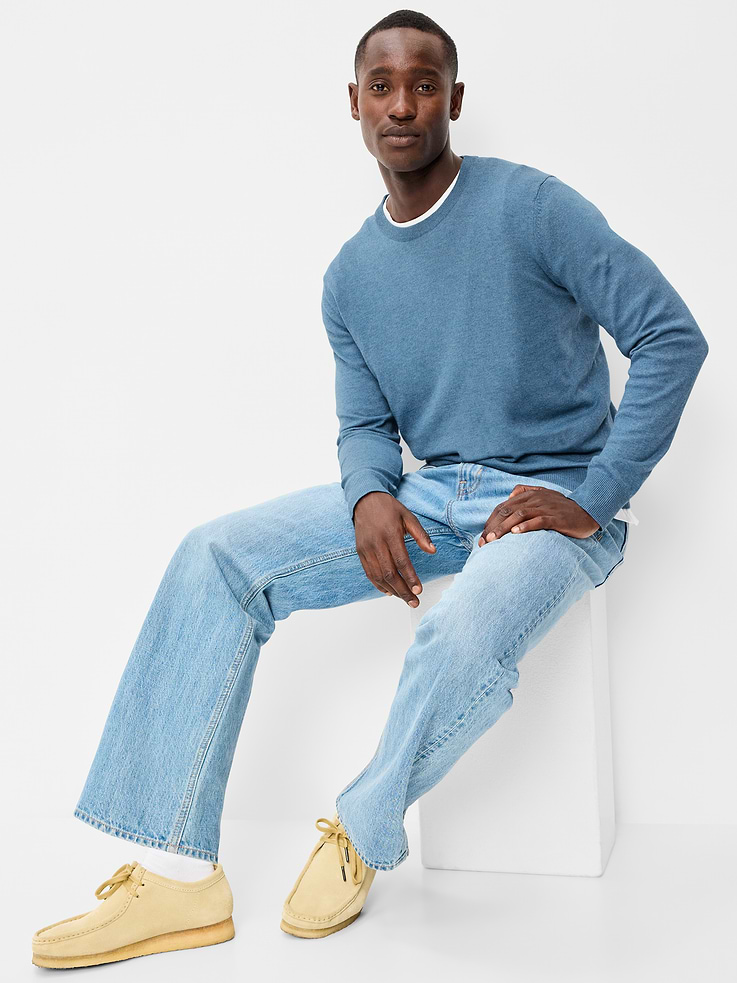 Image number 3 showing, Washed Crew-Neck Sweater