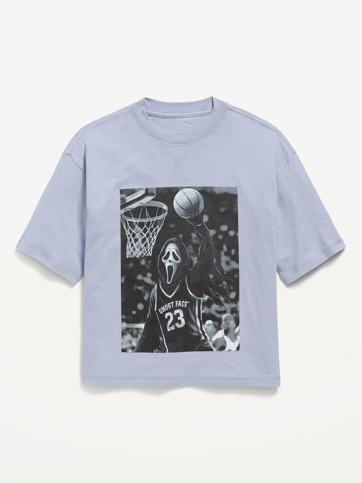 Image number 1 showing, Ghost Face™ Gender-Neutral Oversized Graphic T-Shirt for Kids
