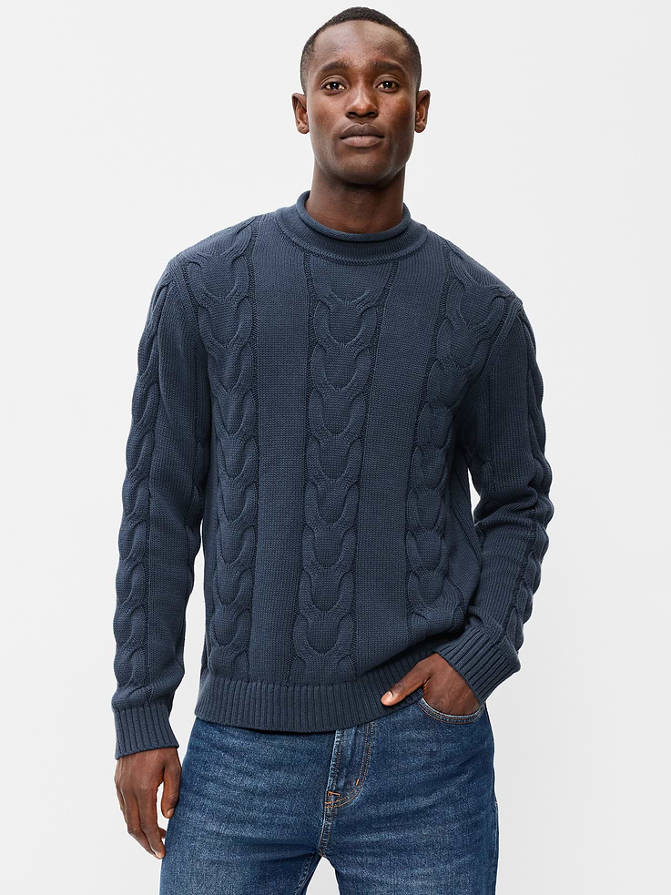 Image number 1 showing, Loose Cable-Knit Sweater