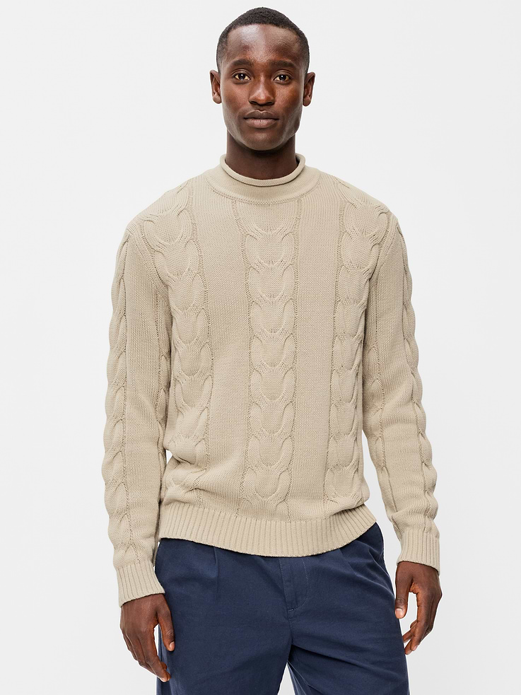 Image number 1 showing, Loose Cable-Knit Sweater