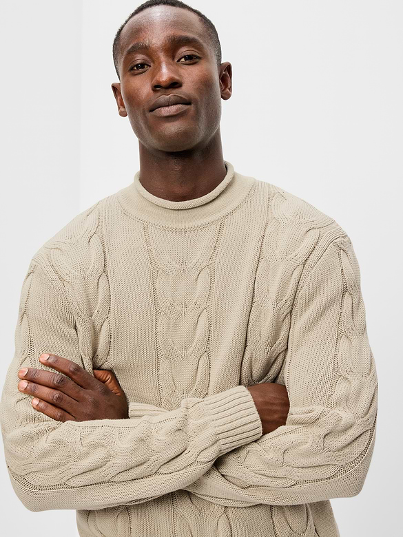 Loose Cable-Knit Sweater