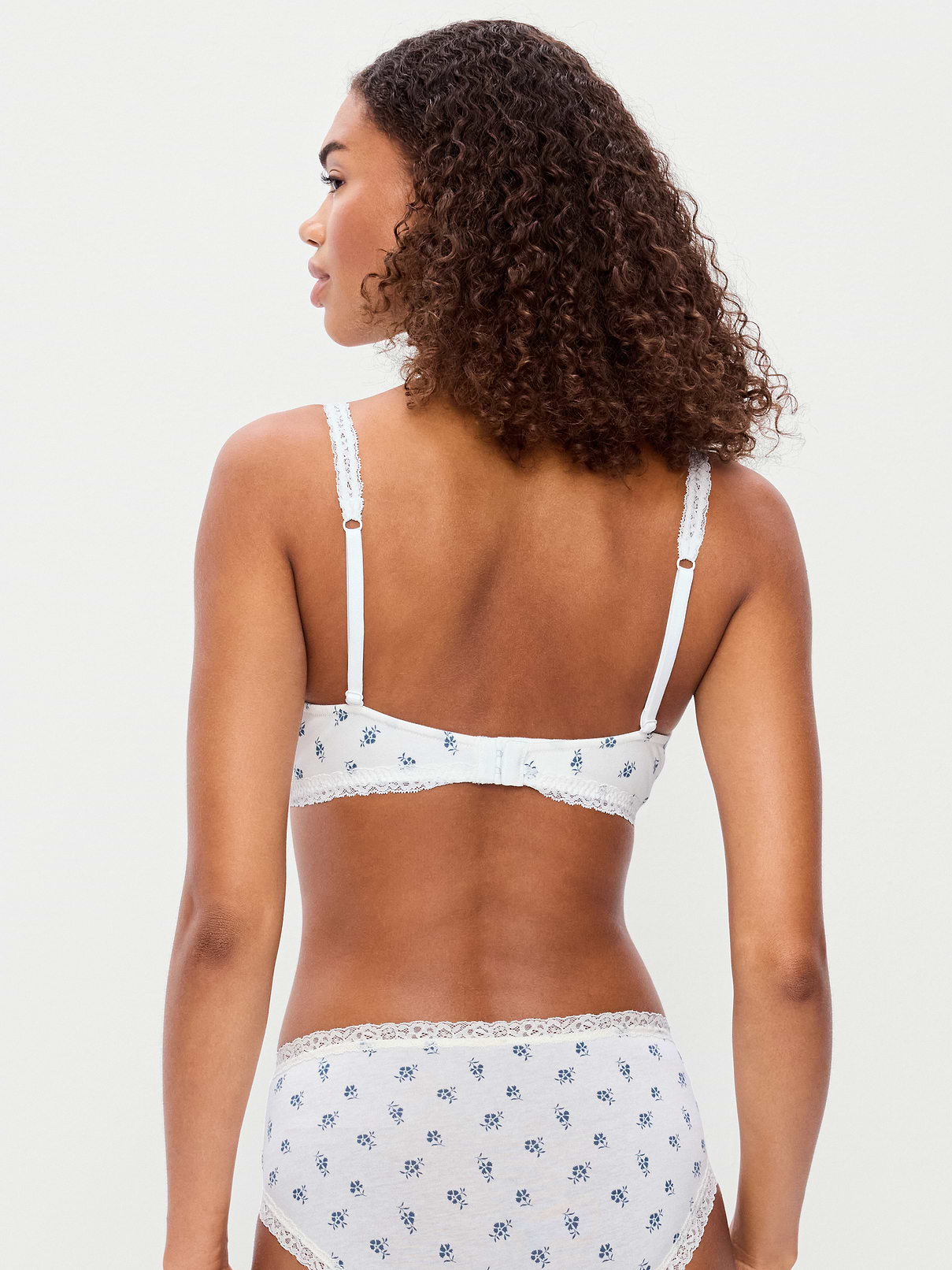 Image number 2 showing, Lace-Trim Cotton Triangle Bralette