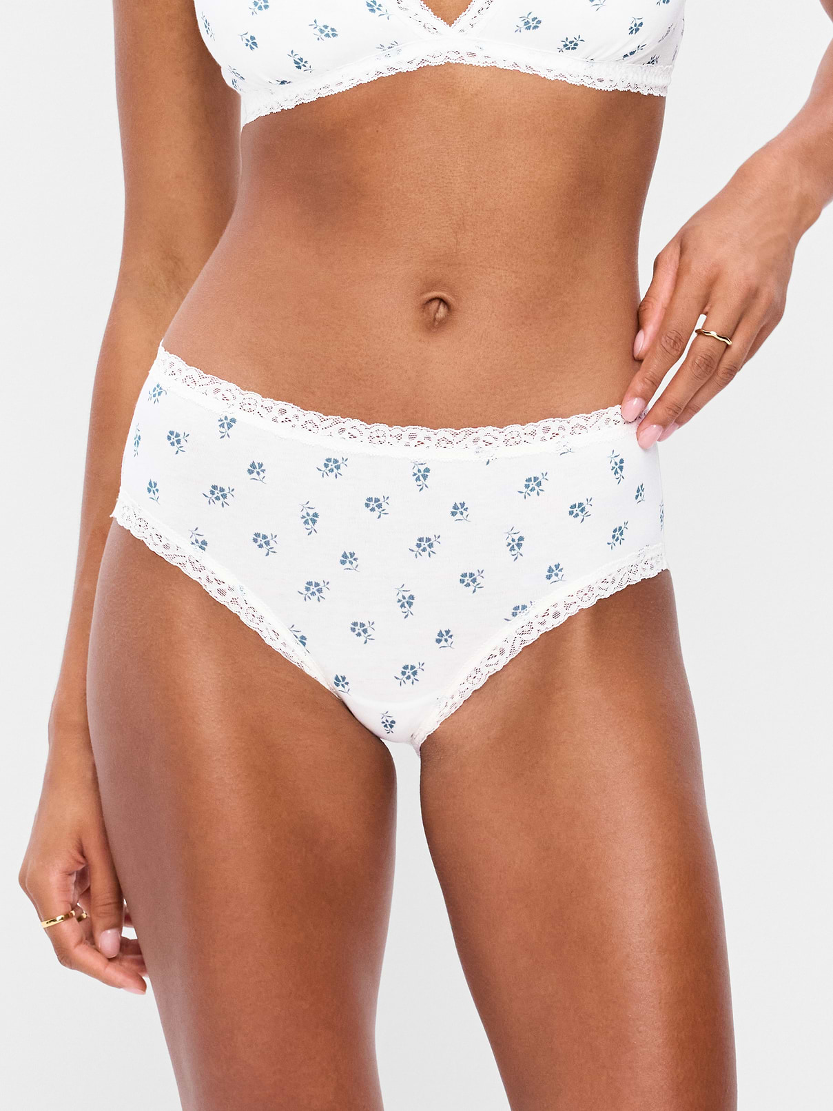Image number 1 showing, Lace-Trim Hipster Underwear