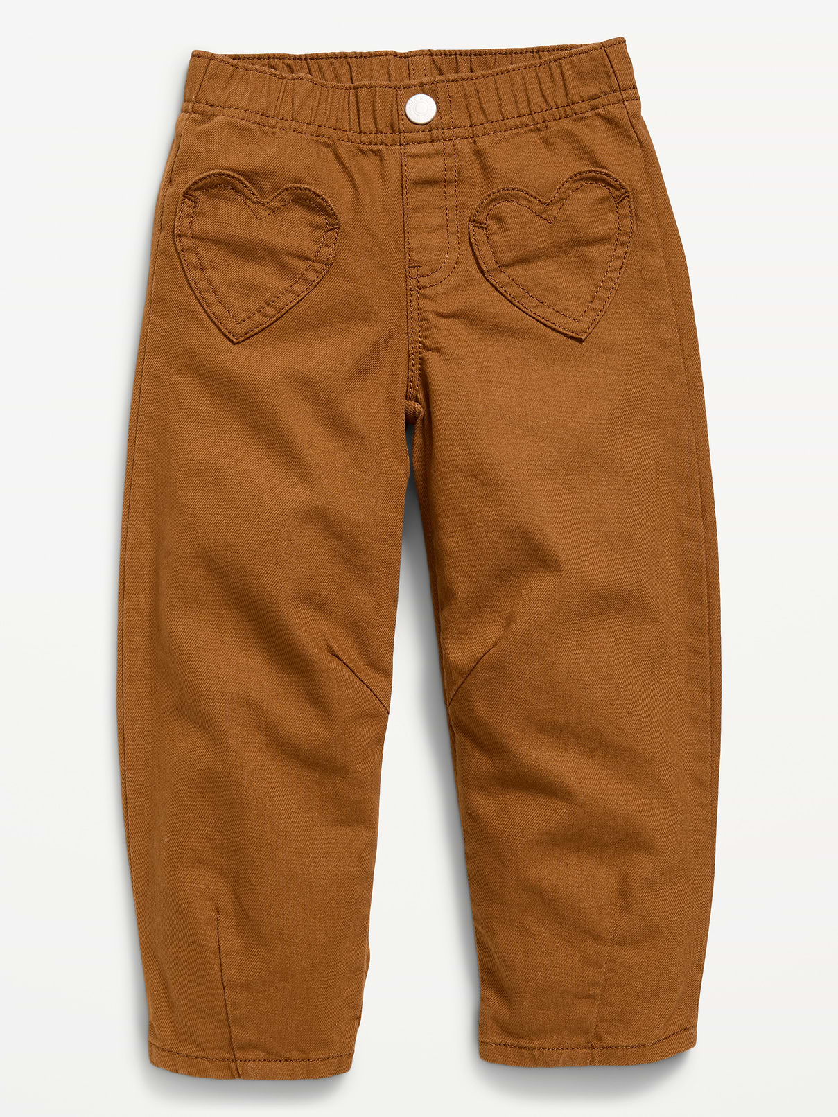 Image number 1 showing, Super Baggy Heart-Pocket Barrel-Leg Jeans for Toddler Girls