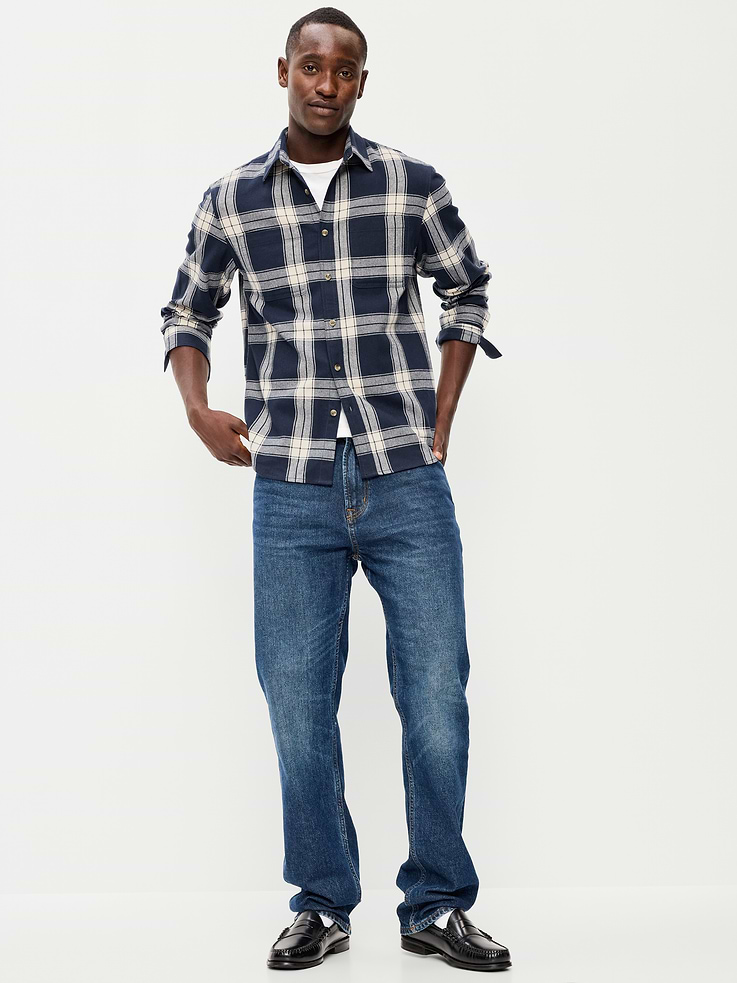 Image number 3 showing, Relaxed Long-Sleeve Flannel Pocket Shirt