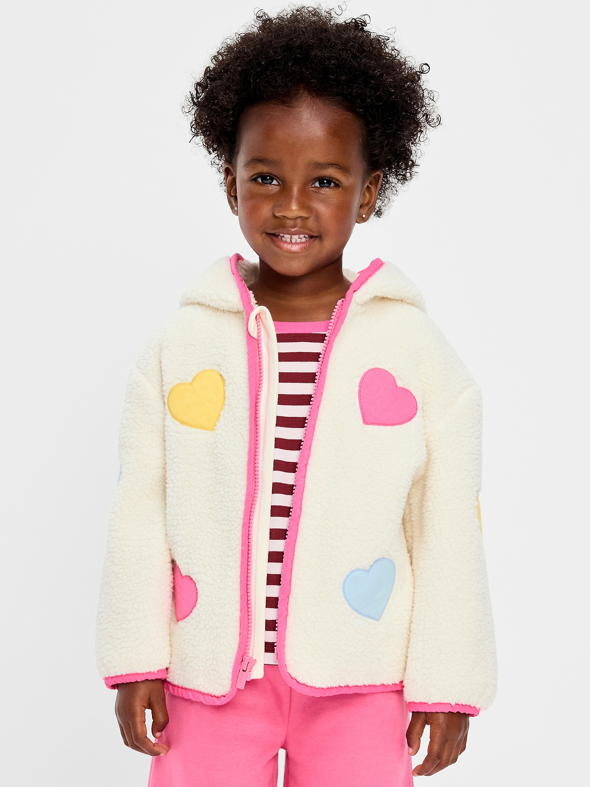 Hooded Sherpa Jacket for Toddler Girls | Old Navy