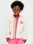Image number 1 showing, Hooded Sherpa Jacket for Toddler Girls
