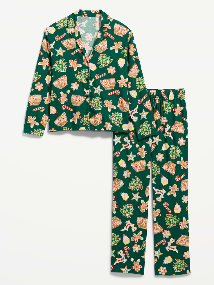 Image 3 de 8, Pyjama en flanelle à motif pour femme