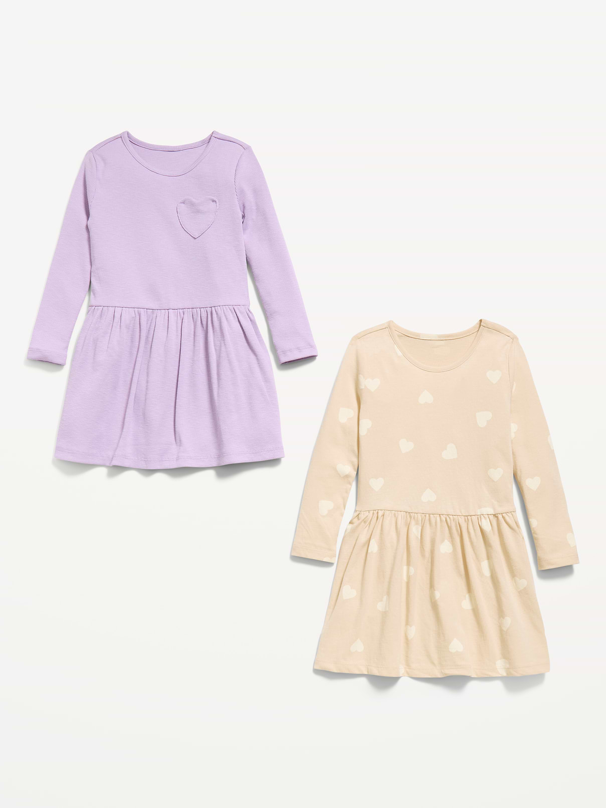Image number 2 showing, Long-Sleeve Fit and Flare Dress 2-Pack for Toddler Girls