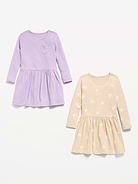 Image number 2 showing, Long-Sleeve Fit and Flare Dress 2-Pack for Toddler Girls