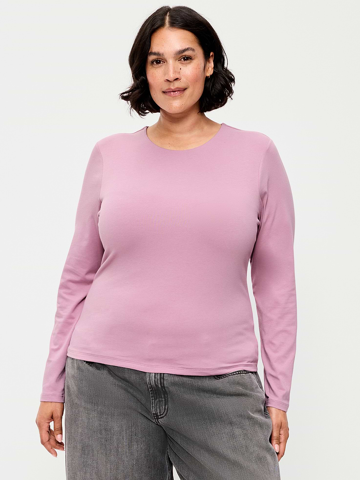 Image number 7 showing, Hug Double-Layer Crew-Neck Long-Sleeve Top