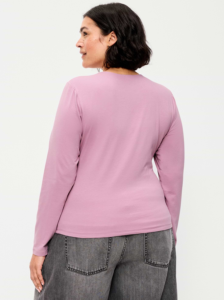 Image number 8 showing, Hug Double-Layer Crew-Neck Long-Sleeve Top