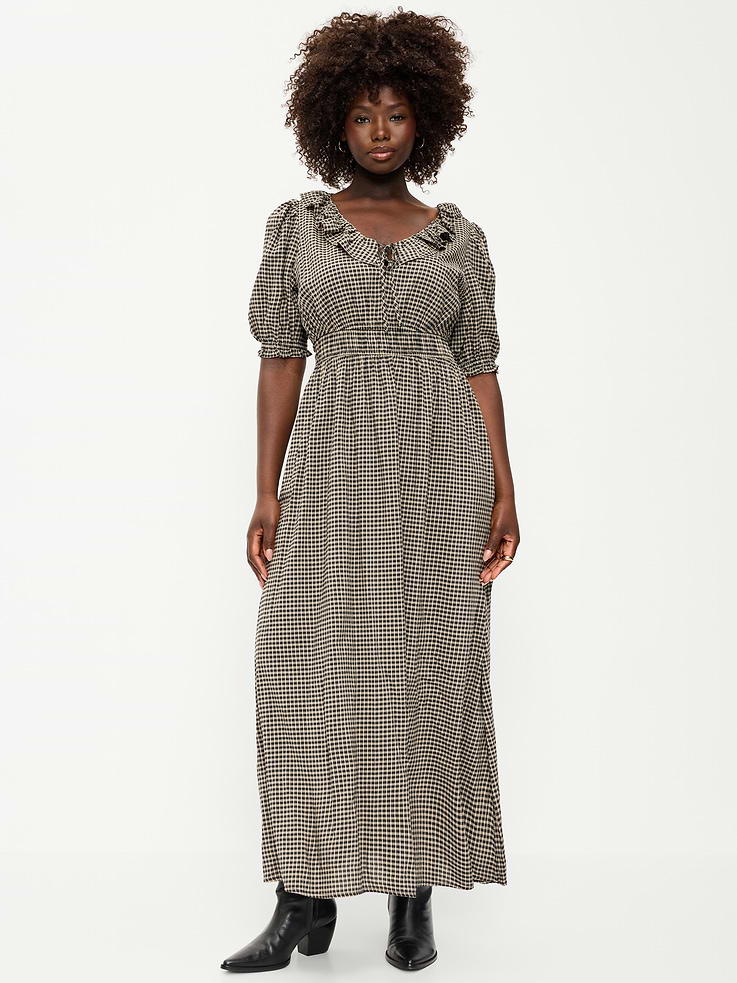 Image number 7 showing, Ruffle-Trim Boho Maxi Dress