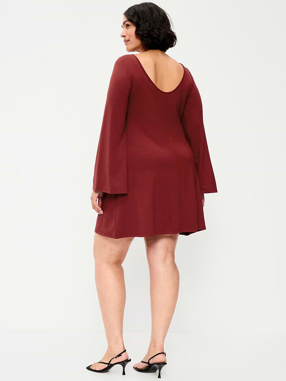 Low-Back Flare Mini Dress