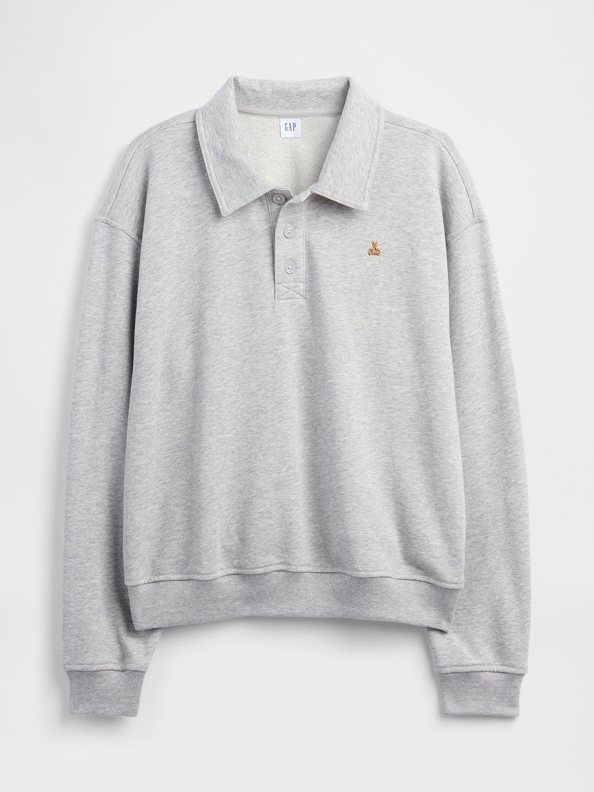 Relaxed Cropped Polo Sweatshirt | Gap Factory