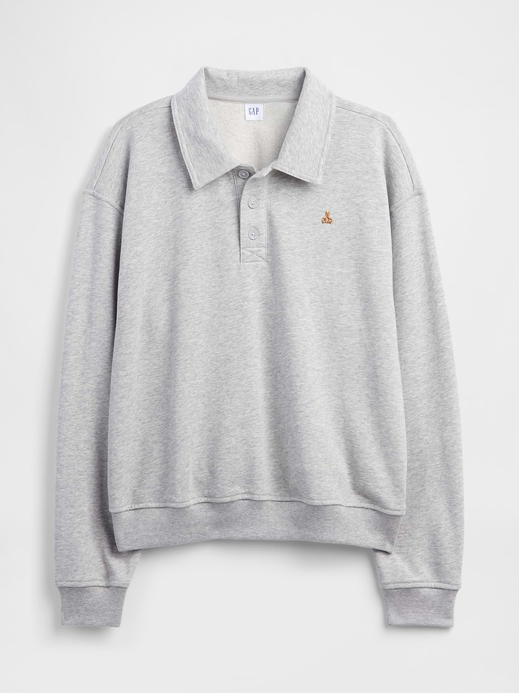 Image number 5 showing, Relaxed Cropped Polo Sweatshirt
