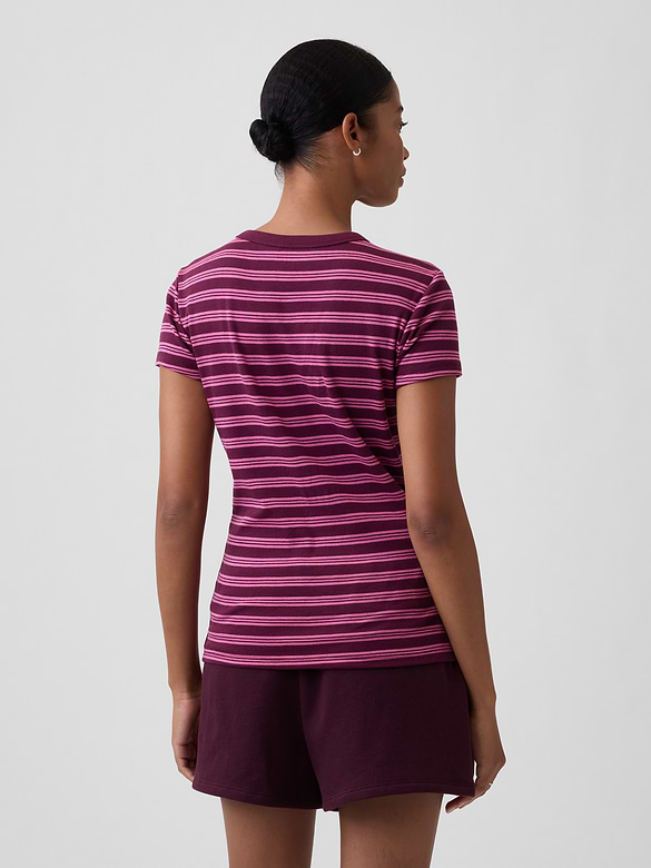 Ribbed Crewneck T-Shirt