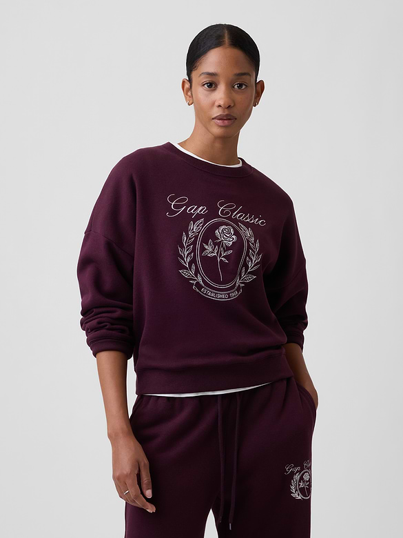 Relaxed Wedge Crewneck Sweatshirt