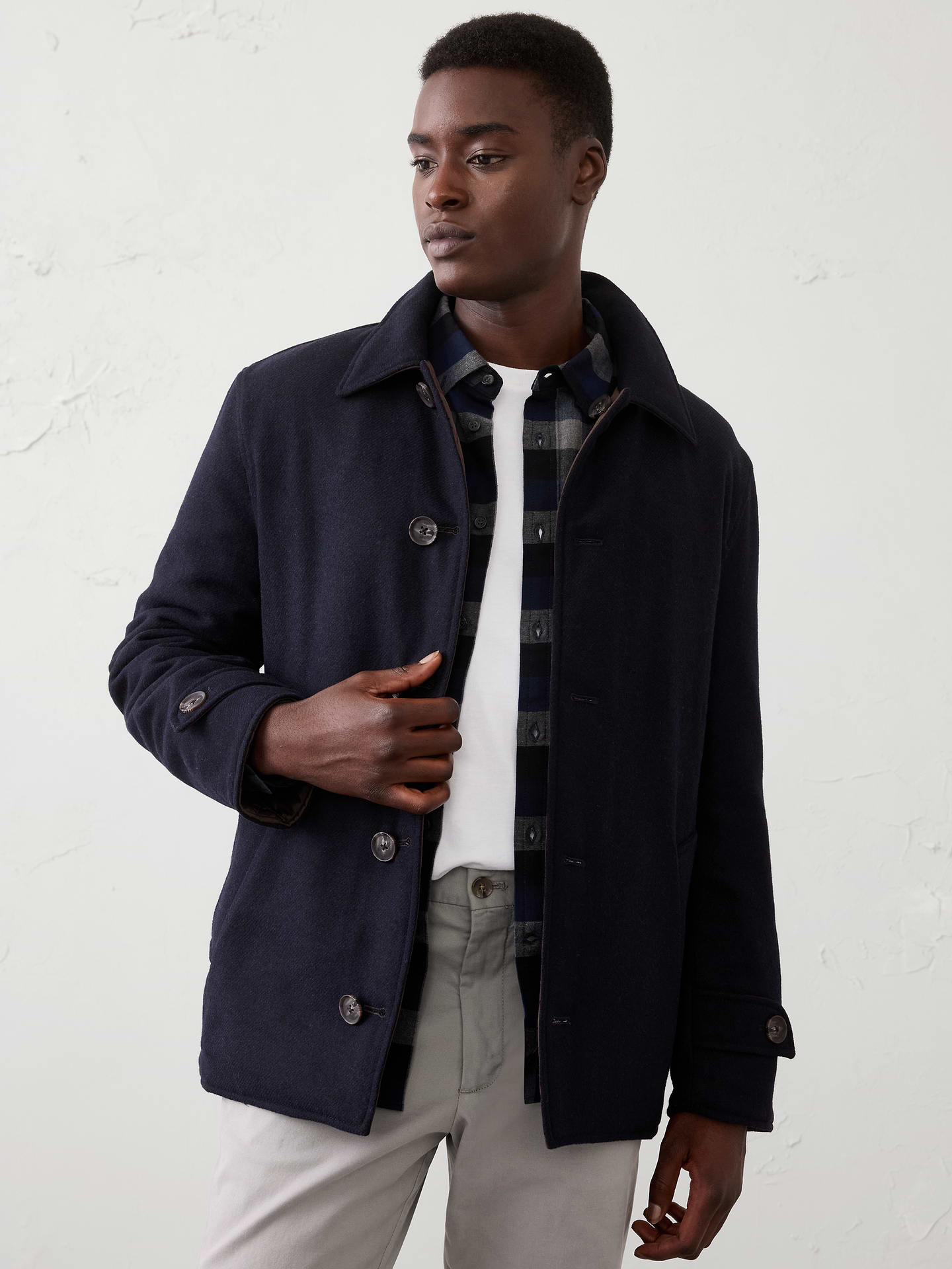 Image number 1 showing, Reversible Wool Jacket