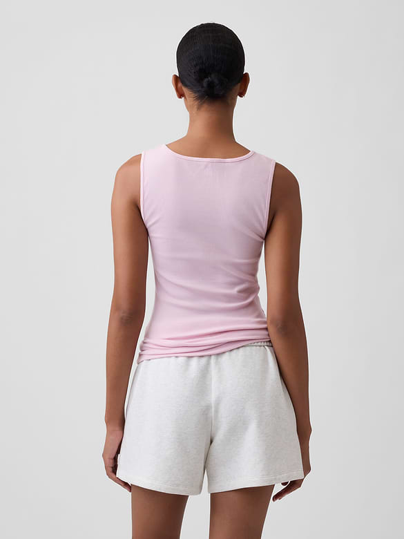 Ribbed Graphic Tank Top