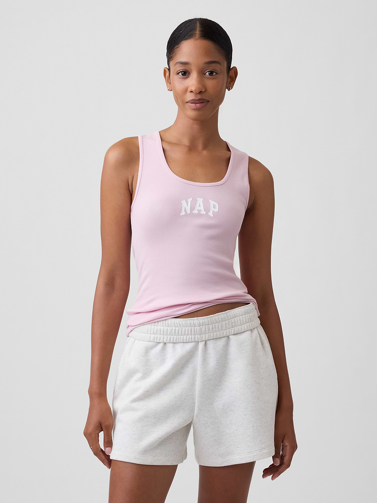 Image number 1 showing, Ribbed Graphic Tank Top
