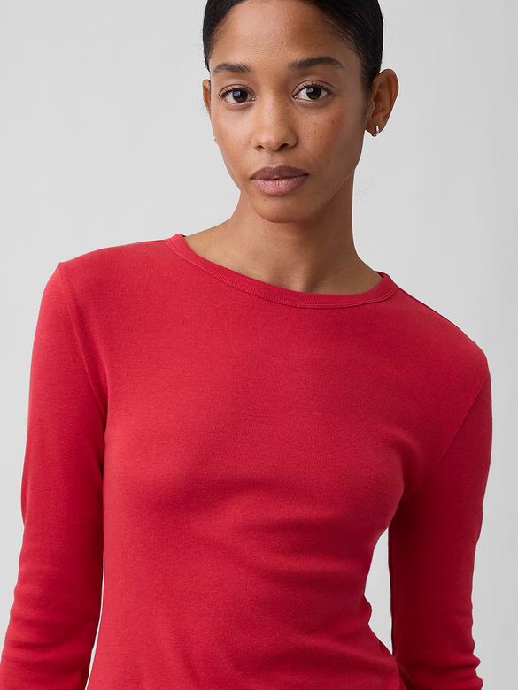 Modern Ribbed Crewneck T-Shirt