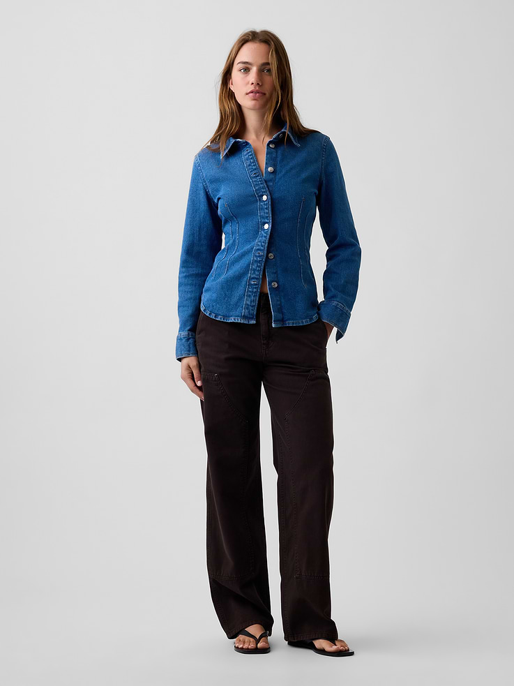 Image number 2 showing, Denim Fitted Shirt