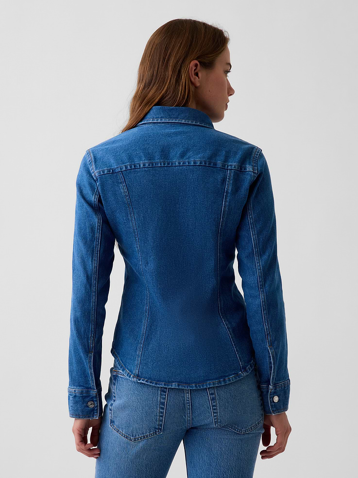 Image number 3 showing, Denim Fitted Shirt