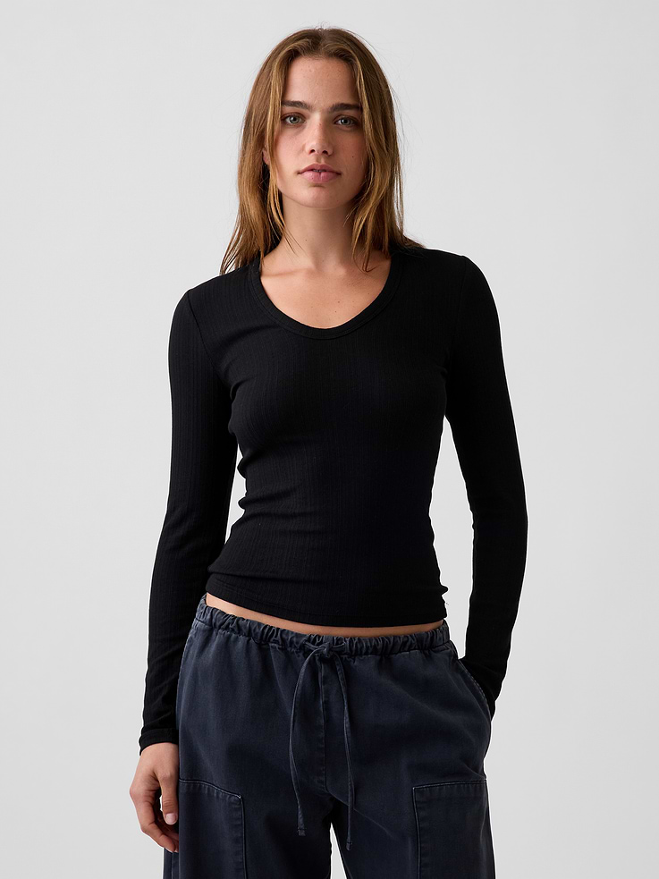 L'image numéro 1 présente Camisole côtelée chinée