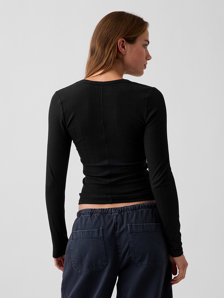 L'image numéro 3 présente Camisole côtelée chinée