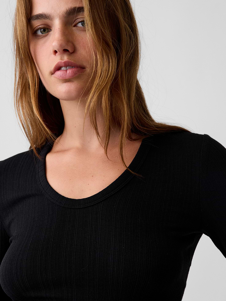 L'image numéro 4 présente Camisole côtelée chinée