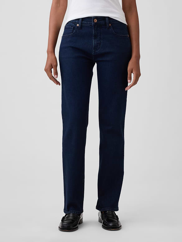 Mid Rise '90s Slim Straight Jeans