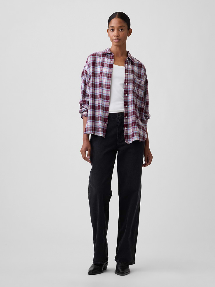 Image number 3 showing, Oversized Shirt in Flannel