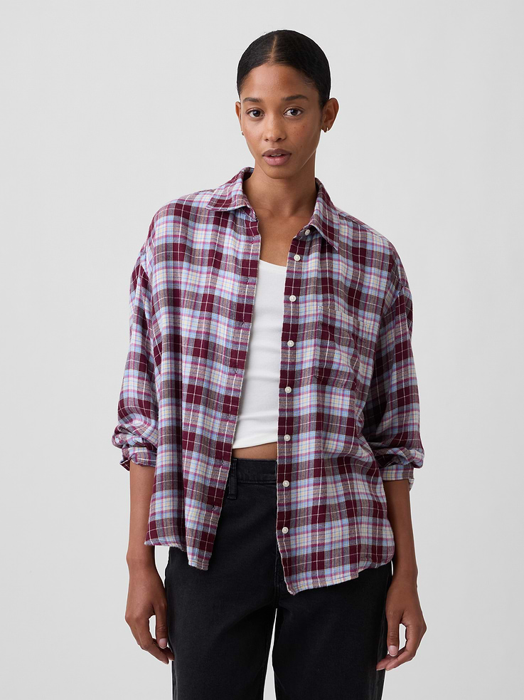 Image number 1 showing, Oversized Shirt in Flannel