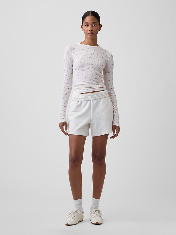 Essential Ribbed Pointelle T-Shirt