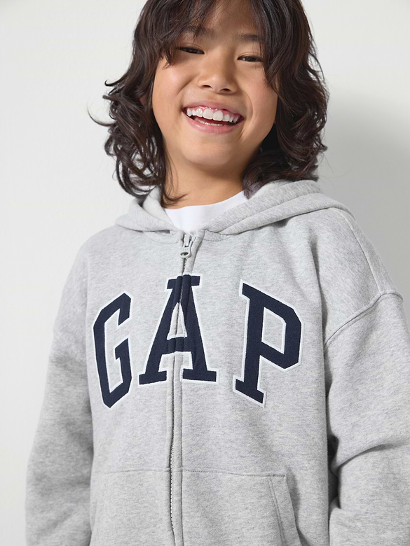 Kids Relaxed Gap Logo Zip Hoodie