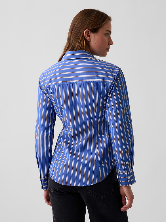 Organic Cotton Poplin Fitted Shirt