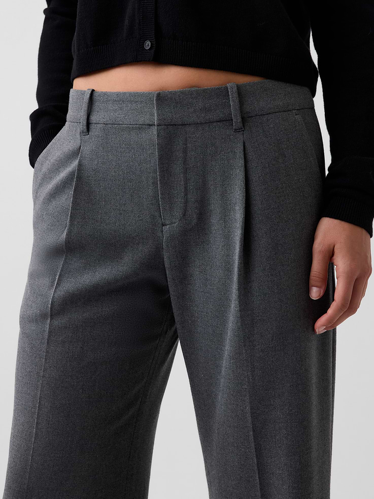 Image 5 of 6, 365 Low Rise Brushed Twill Pleated Trousers